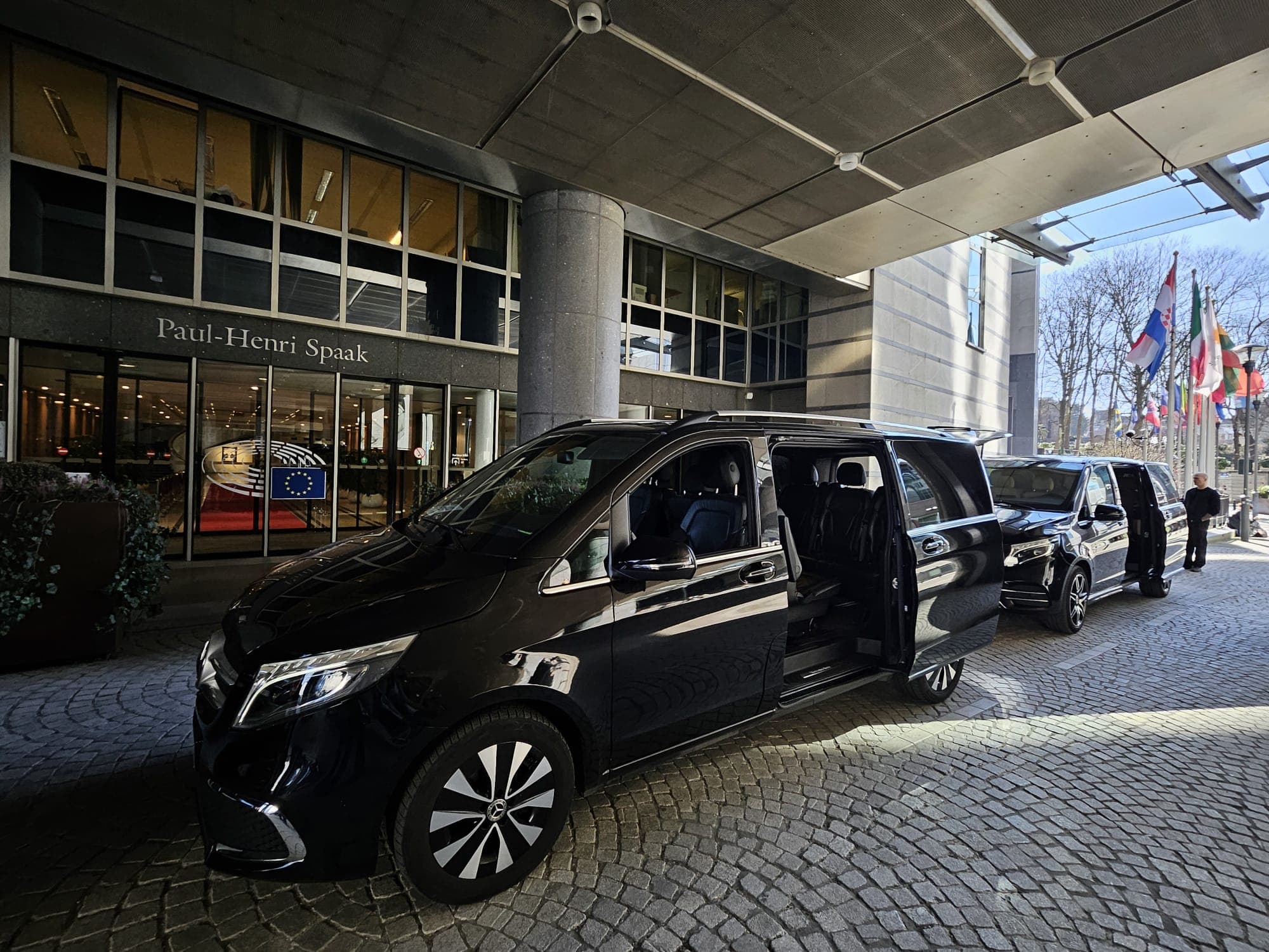 Intérieur de véhicule de luxe pour les taxis Bruxelles-Paris