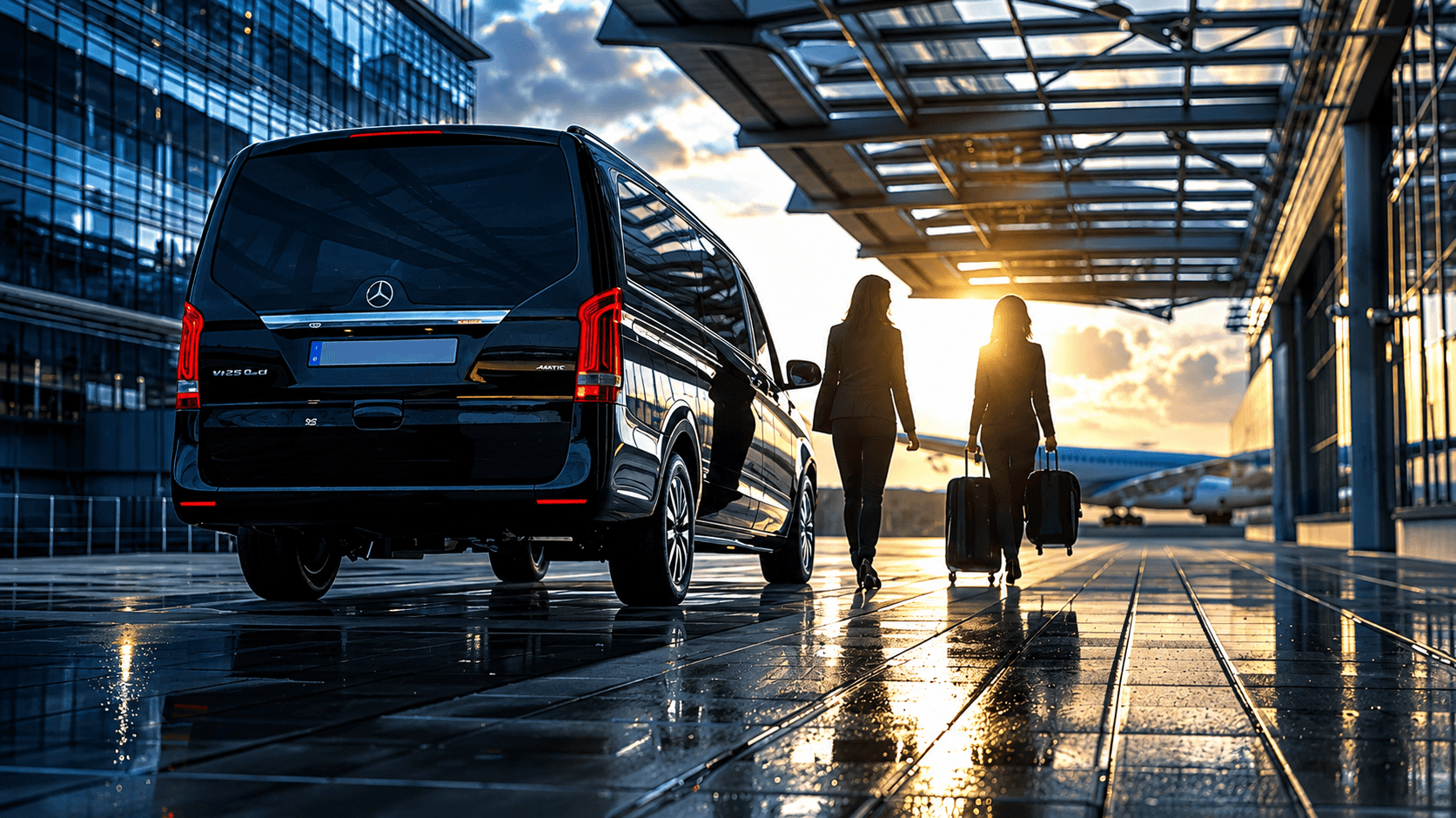 Brussels Airport taxitransfer met professionele chauffeur en premium Mercedes-voertuig